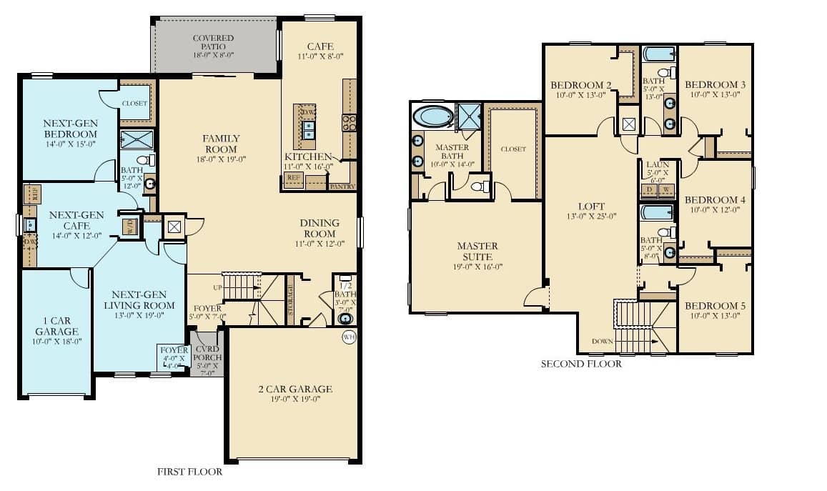 Country Club Floor Plans at Champions Gate, Orlando Florida