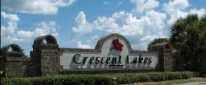 Entrance to Crescent Lakes, Kissimmee Florida