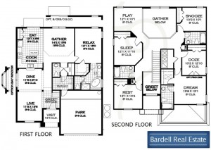 Queen Palm Floor Plan at Watersong Resort