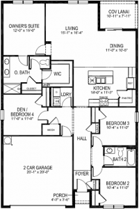 The Cali Floor Plan at Country Walk Estates