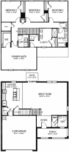 The Flora Floor Plan at Country Walk Estates