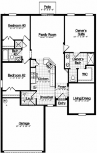 The Harwich Floor Plan at Country Walk Estates