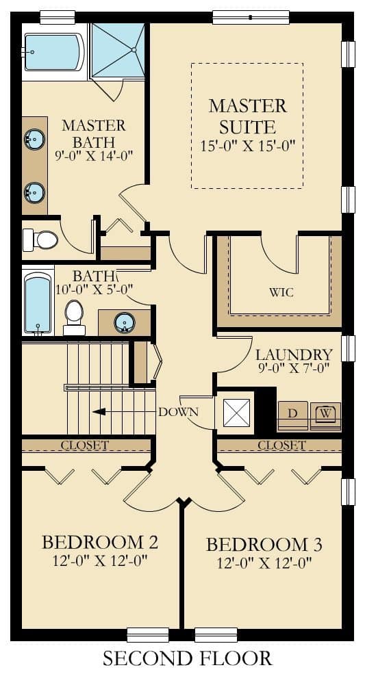 The Nandina Floor Plan at Storey Lake.