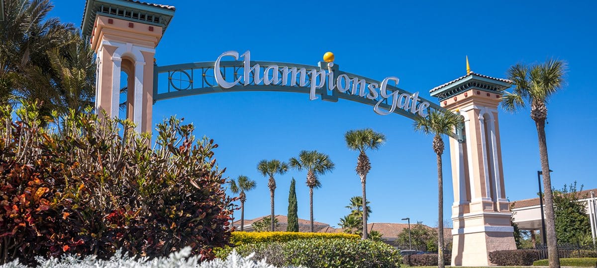 Front Entrance to ChampionsGate Front Entrance to ChampionsGate in OIrlando Florida
