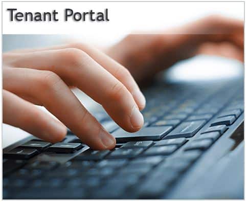 Picture of a keyboard linking to tenant portal for residential real estate