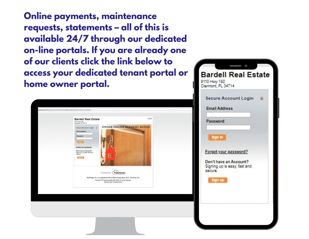 Online Owner Portal - click to access your residential property management portal