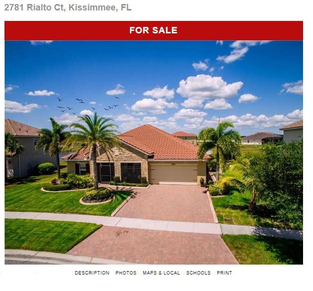 For Sale- 2781 Rialto Ct Kissimmee FL