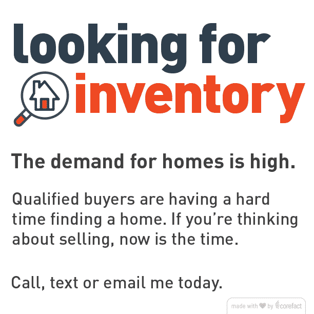 We are Looking for Inventory!!