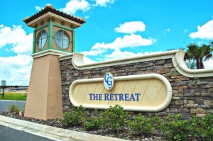 The Retreat Entrance sign in champions gate